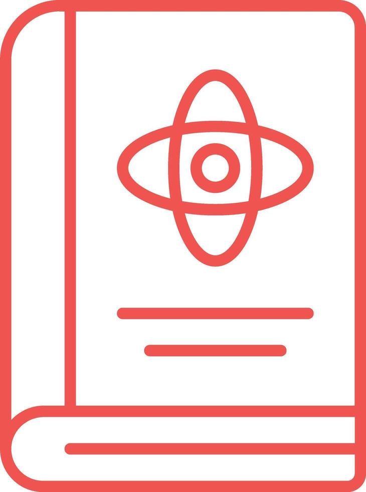 Physics Book Line Icon vector