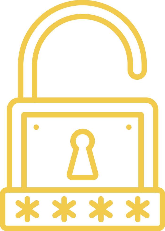 Password Key Line Icon vector