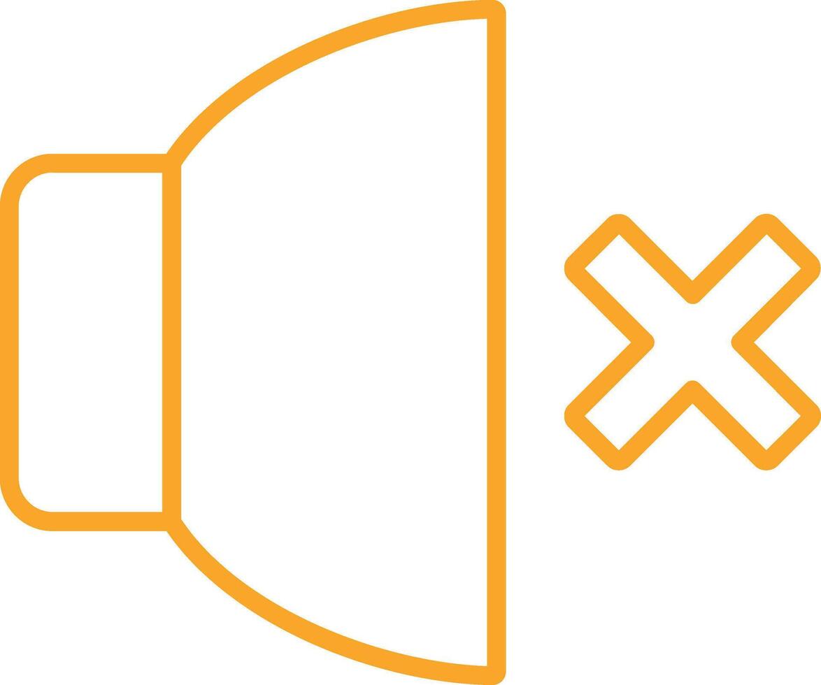 Volume Off Line Icon vector