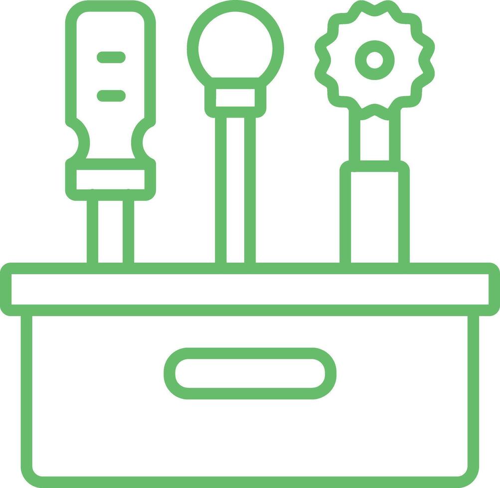 Work Tools Line Icon vector