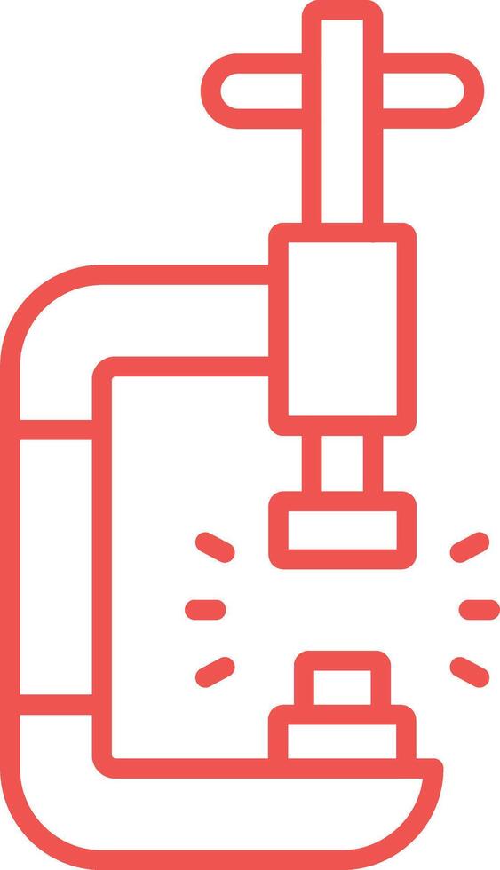 Clamp Line Icon vector