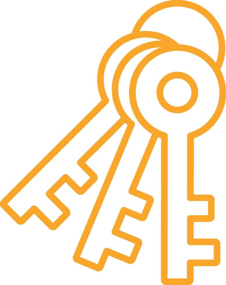 Key Set Line Icon vector