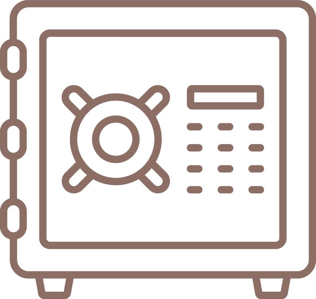 Deposit Box Line Icon vector