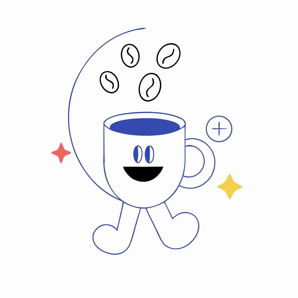 Happy Coffee Cup Illustration vector