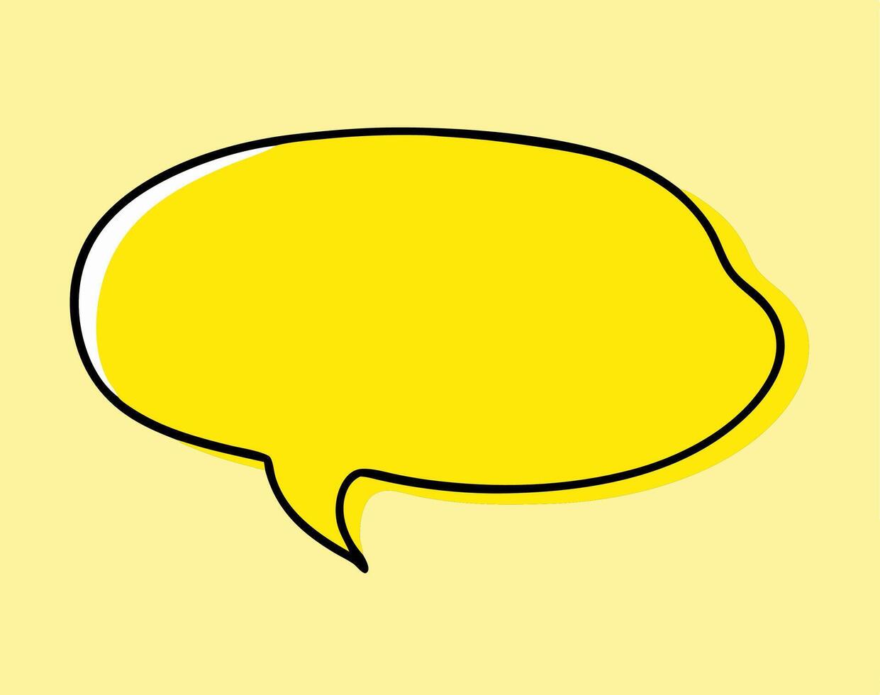 Yellow Speech Bubble Graphic Design Element vector