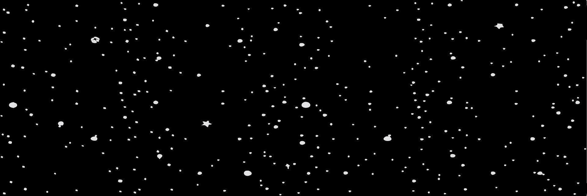 Abstract Black and White Starry Night Sky Background vector