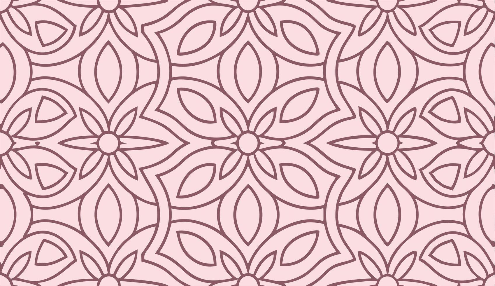 Pink Floral Mandala Pattern Seamless Design vector
