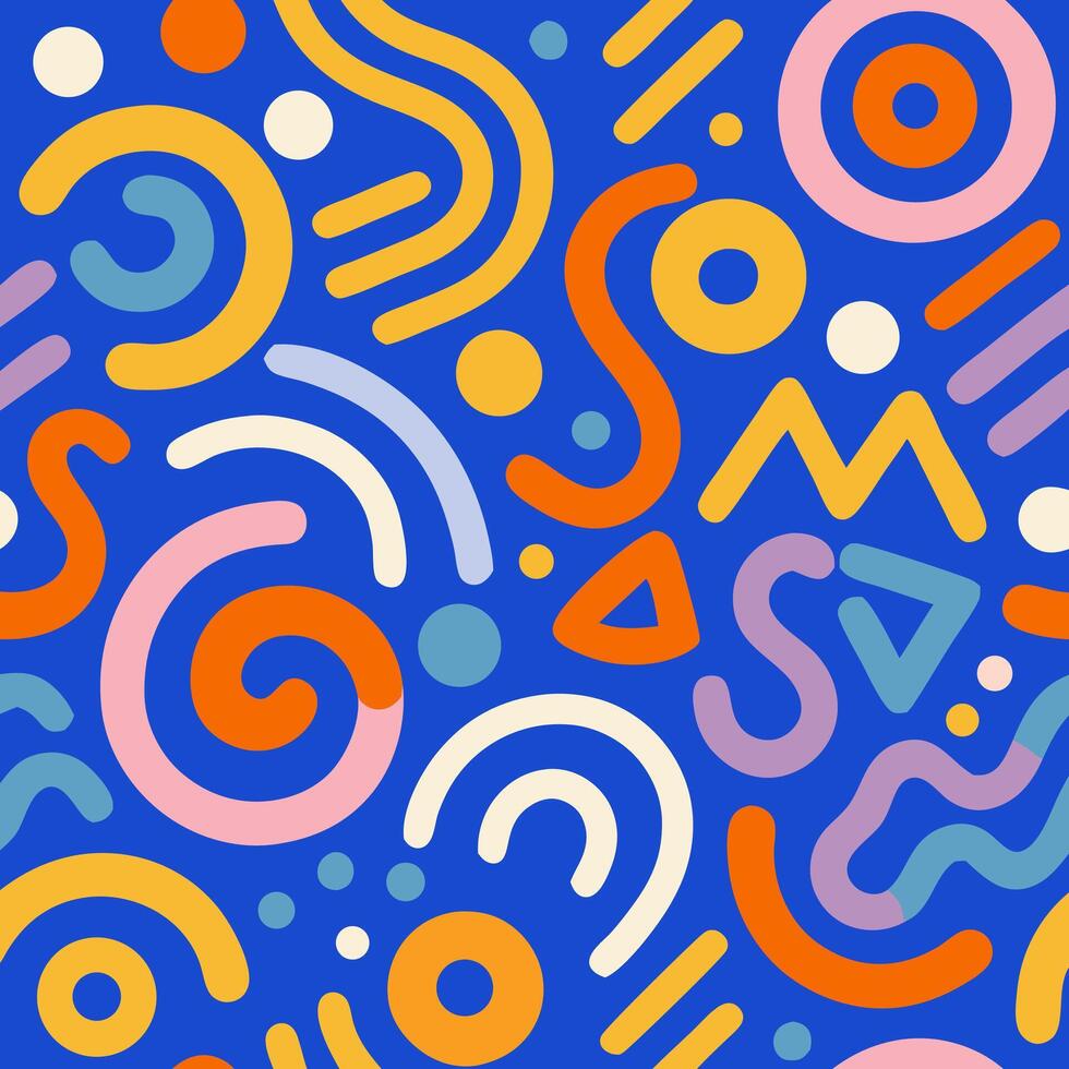 Abstract Colorful Shapes Pattern Background vector