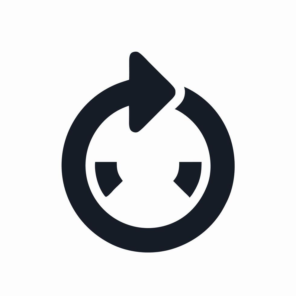 Circular Arrow Icon Refresh, Reload, Repeat Symbol vector