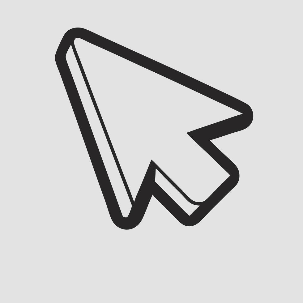 3D Cursor Icon Computer Mouse Pointer Graphic vector