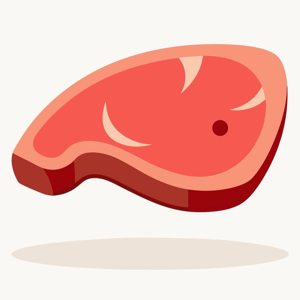 Raw Steak Illustration Red Meat Cut Graphic vector