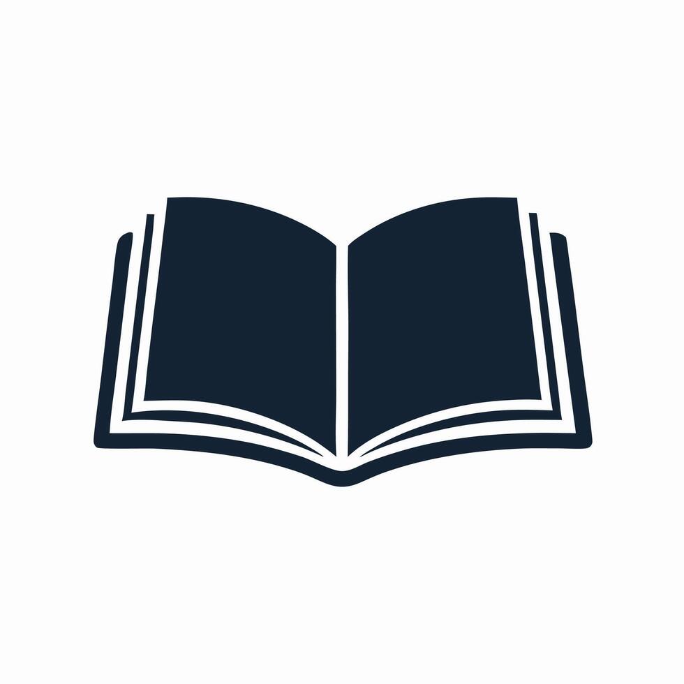 Open Book Icon, Simple Book Illustration, Reading Symbol vector