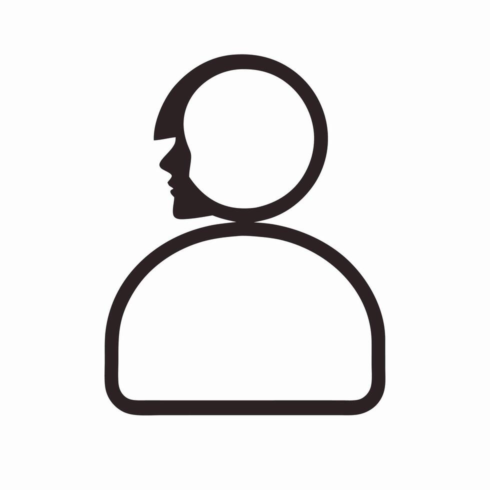 Simple Black Profile Icon User Avatar Graphic vector