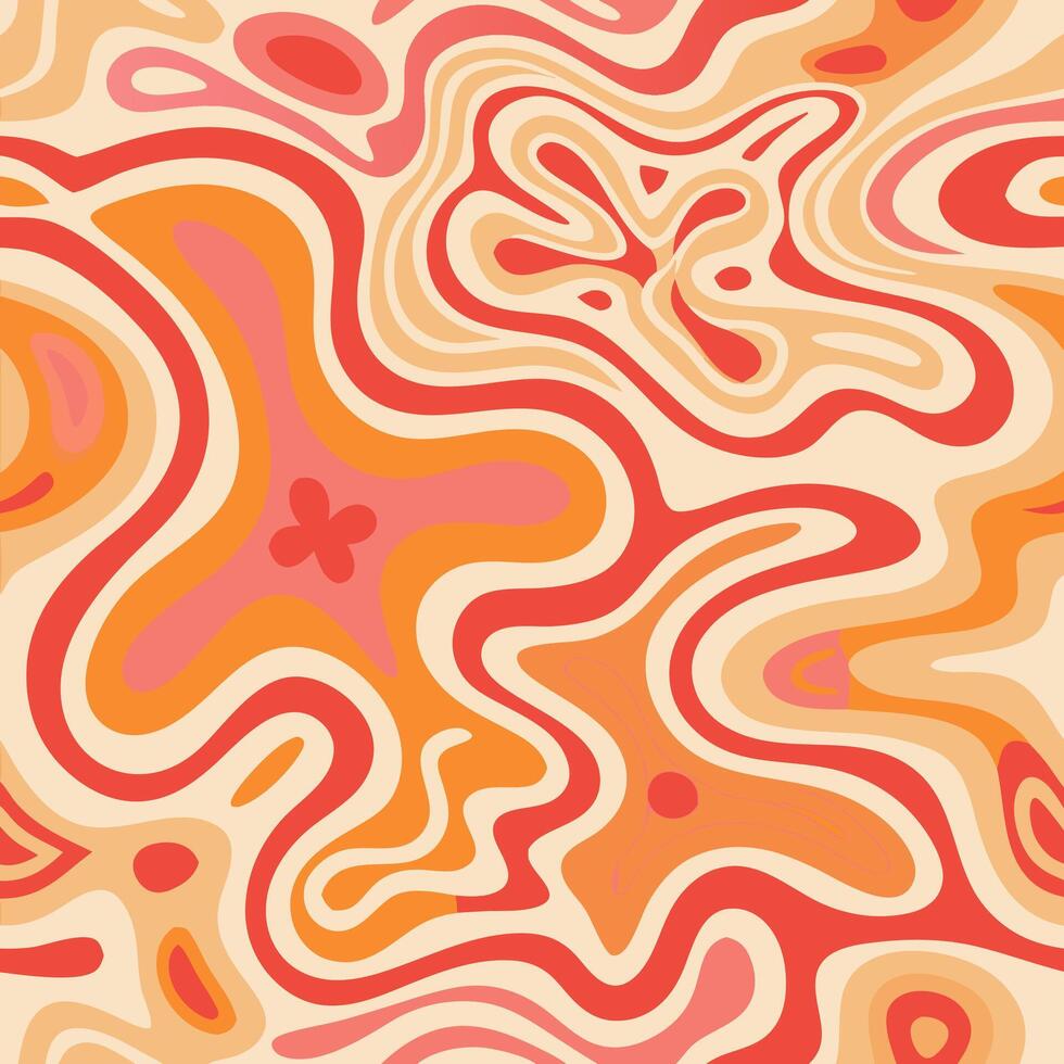 Abstract Orange Red Swirl Pattern Background vector