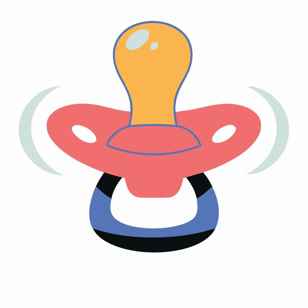 Cute Cartoon Baby Pacifier Illustration vector