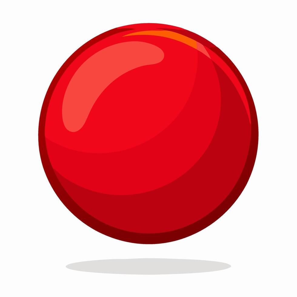 Red Ball Illustration Simple Cartoon Sphere Graphic vector