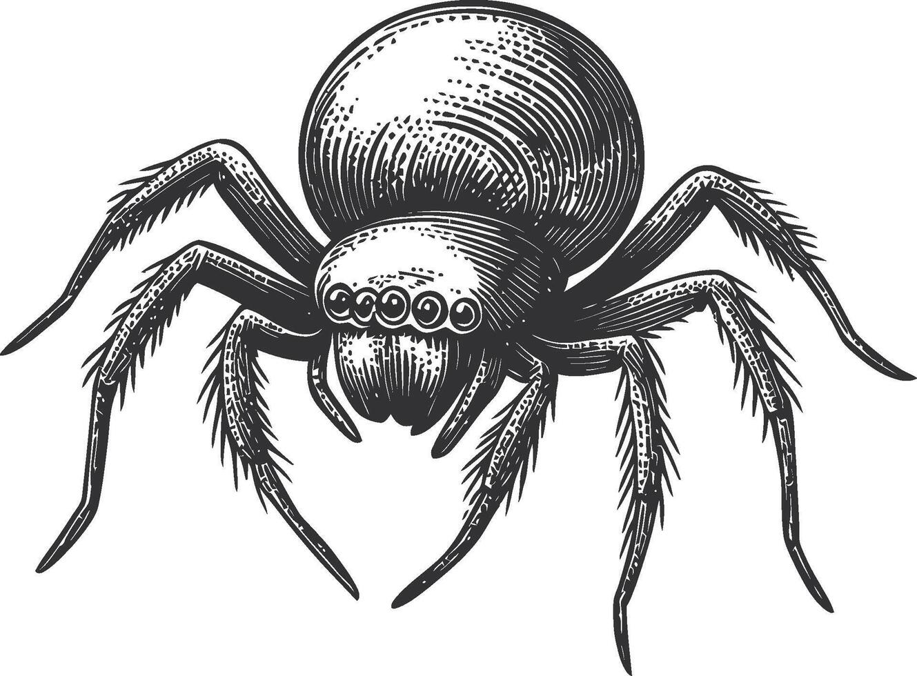 Vintage Style Illustration of a Detailed Spider Design vector