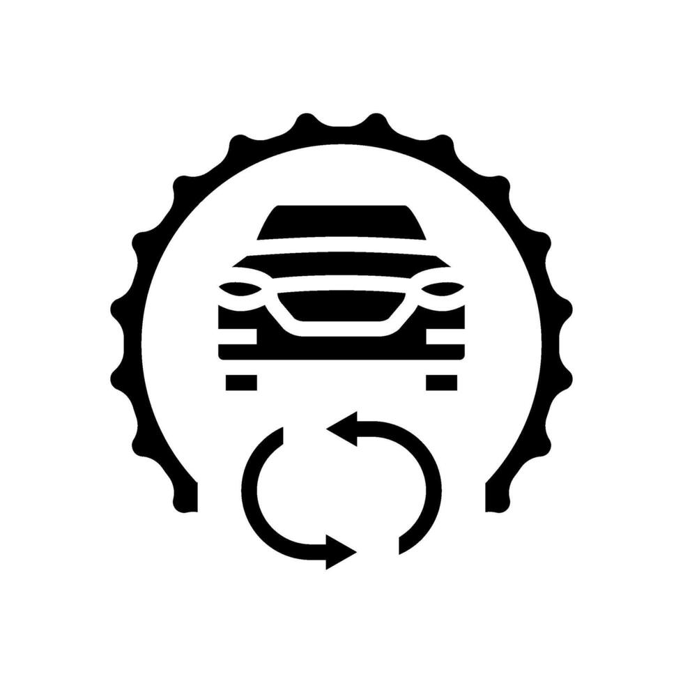 certified pre owned vehicle glyph icon illustration vector