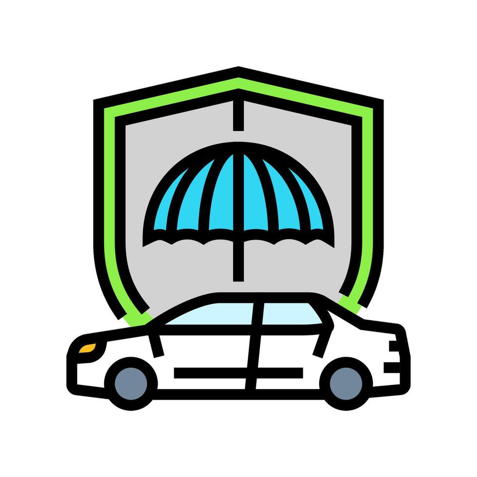 insurance car dealership color icon illustration vector