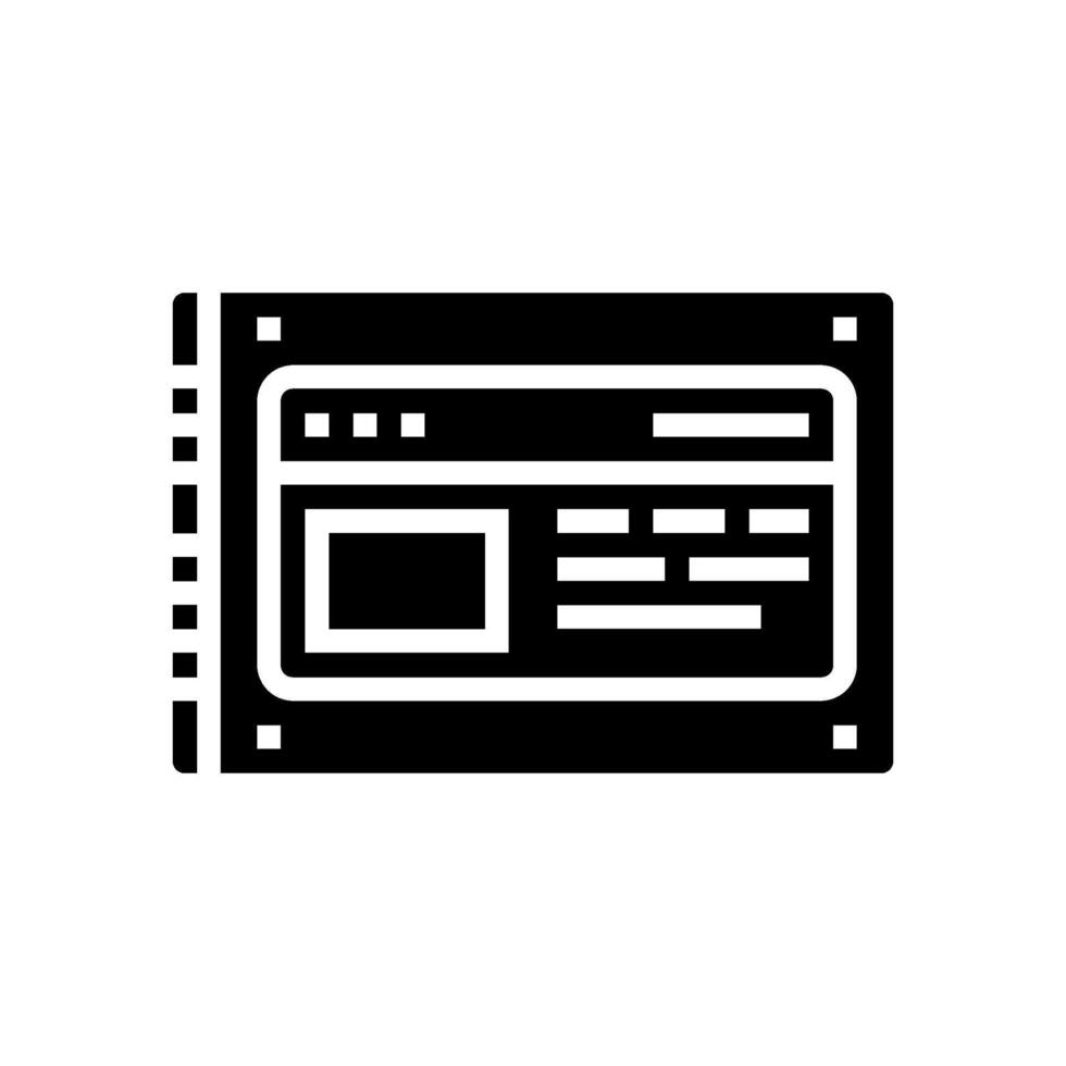 high speed ssd storage gaming pc glyph icon illustration vector