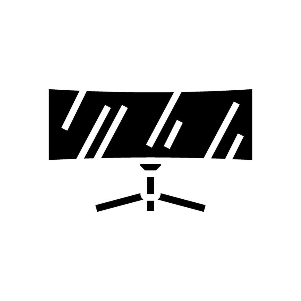 ultra wide monitor gaming pc glyph icon illustration vector