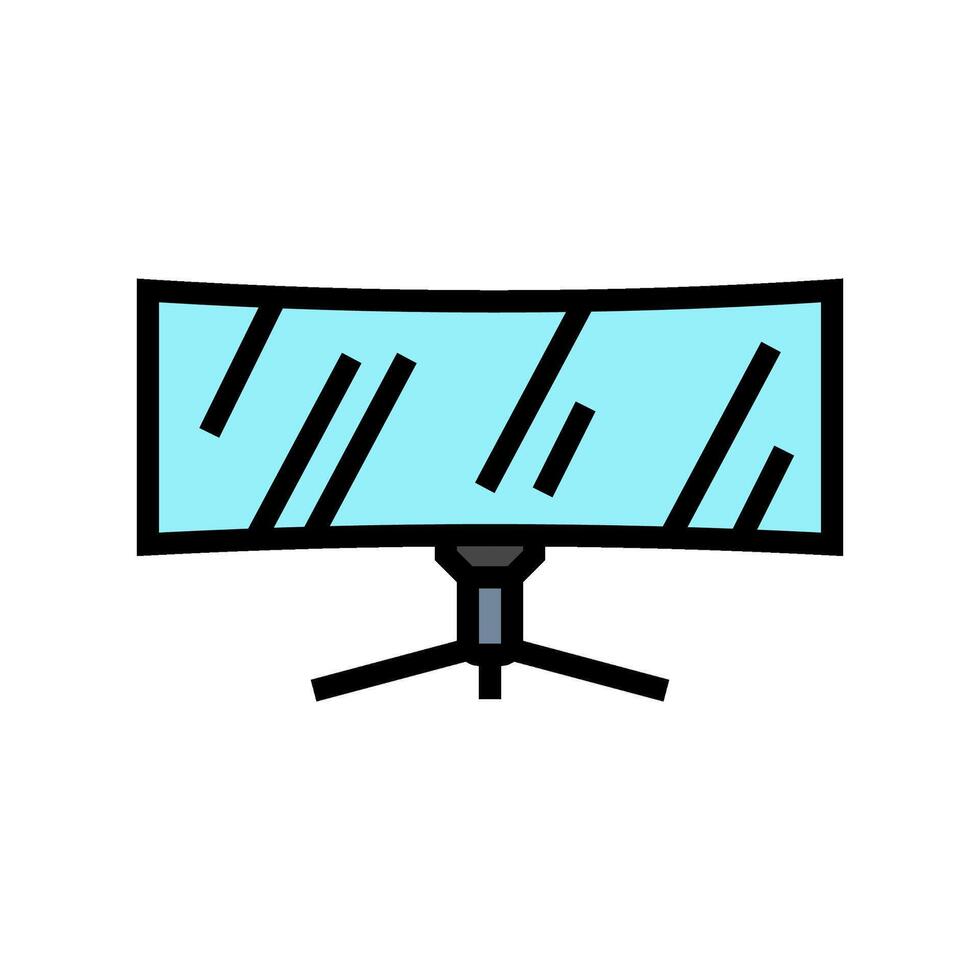 ultra wide monitor gaming pc color icon illustration vector