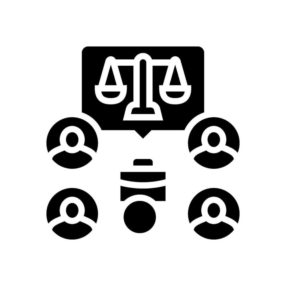 diversity and inclusion hiring head hunting glyph icon illustration vector