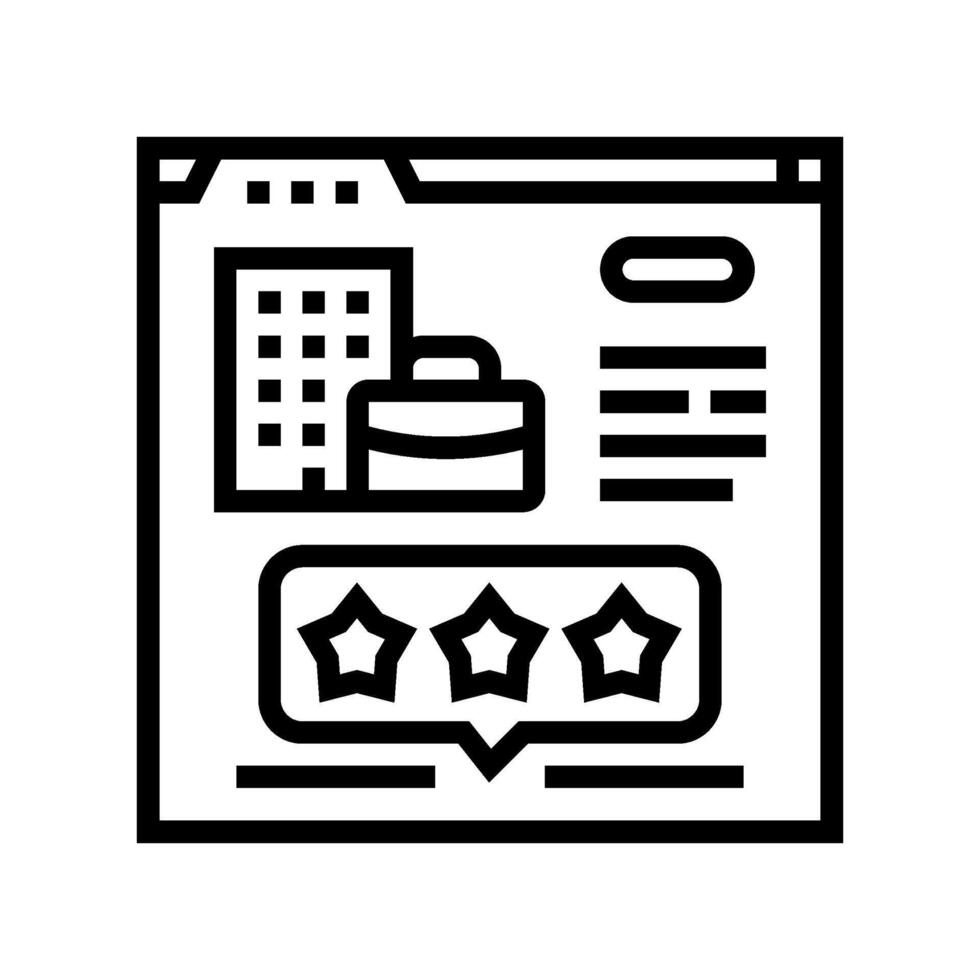 employer reputation monitoring head hunting line icon illustration vector