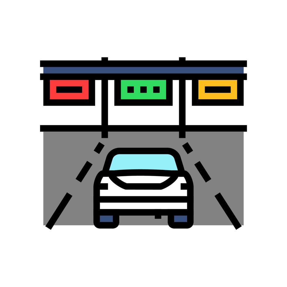 car highway road color icon illustration vector