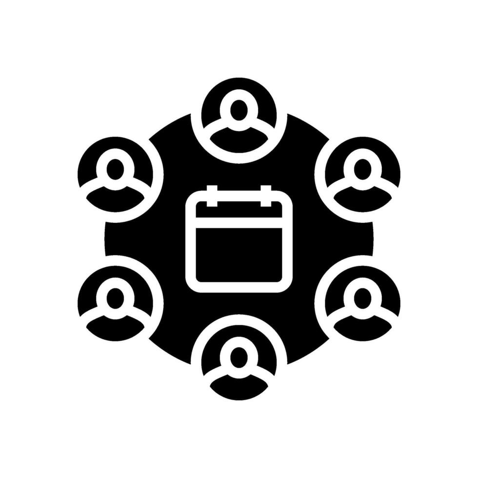 exclusive industry networking event glyph icon illustration vector
