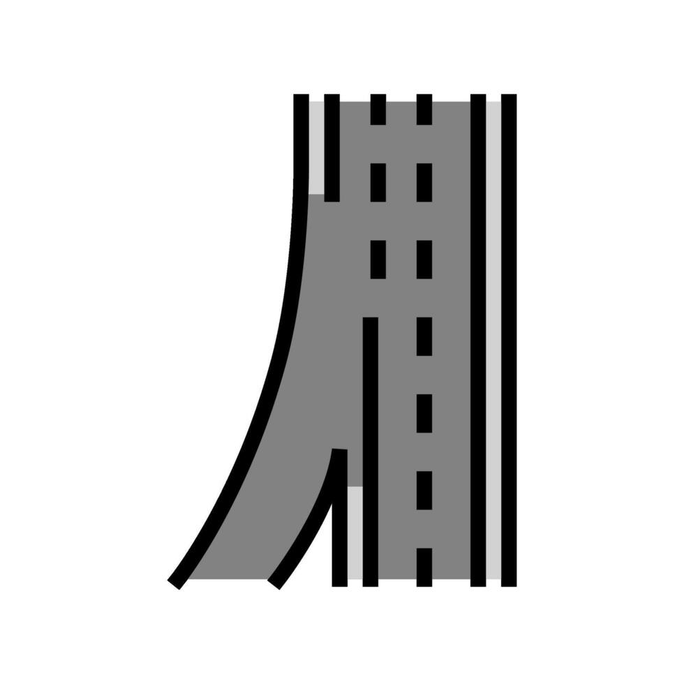 entrance highway road color icon illustration vector