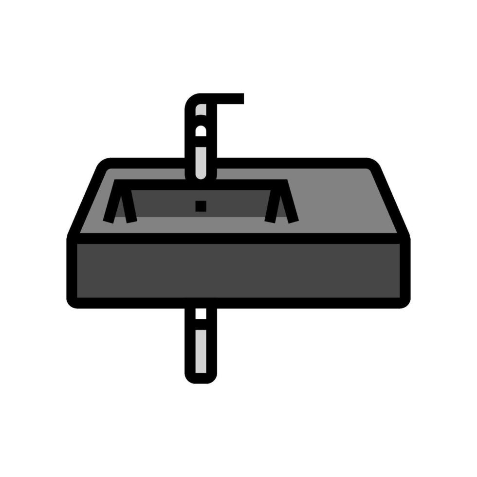 wall mounted sink color icon illustration vector