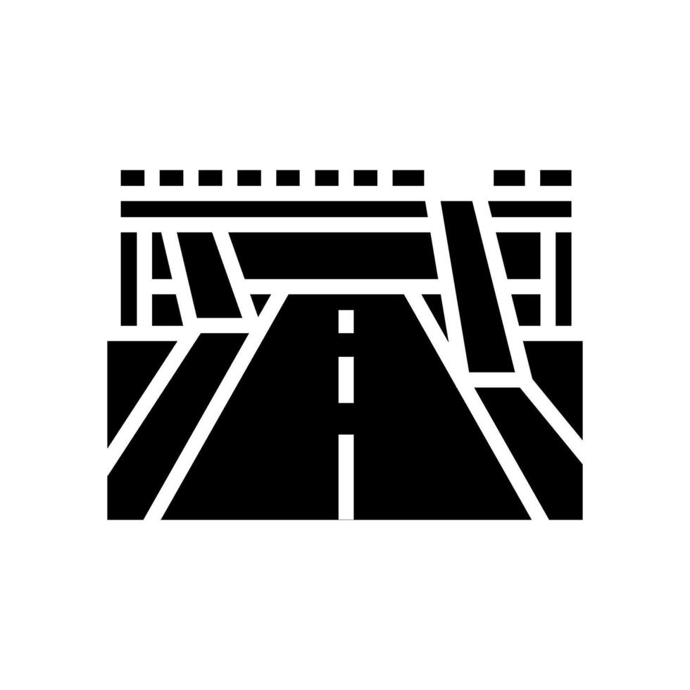 pedestrian bridge highway road glyph icon illustration vector