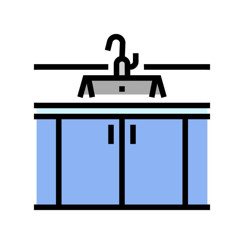 undermount sink color icon illustration vector