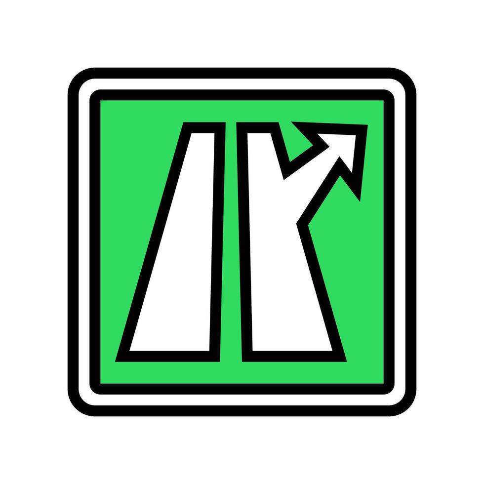 exit ramp highway road color icon illustration vector