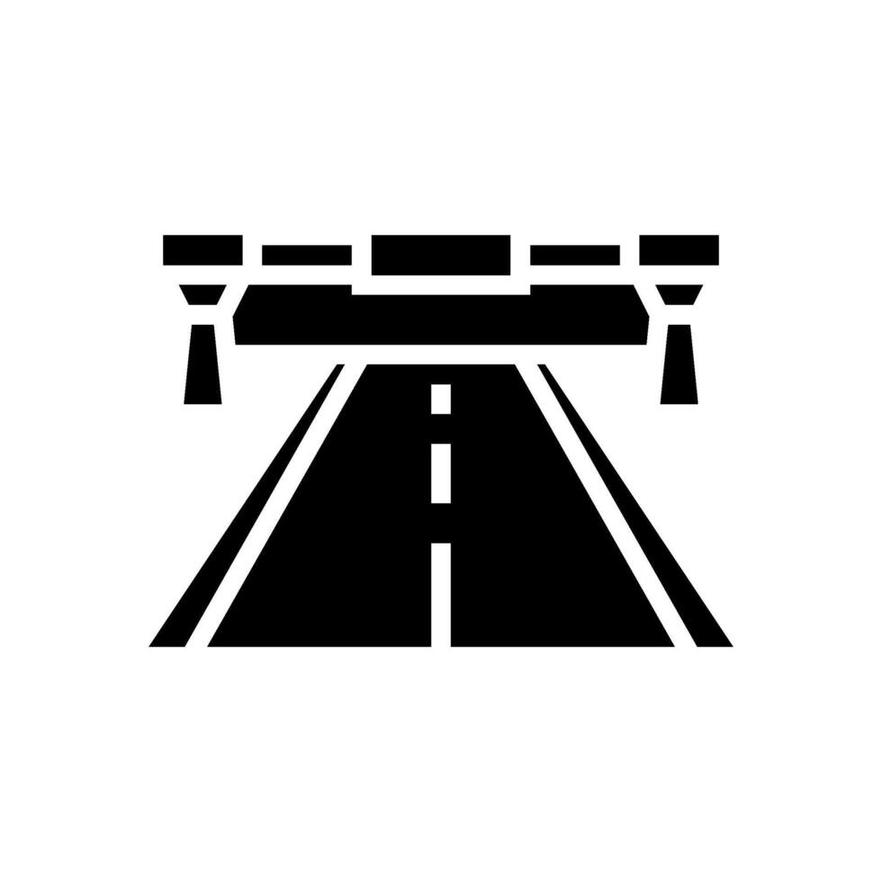 overpass highway road glyph icon illustration vector