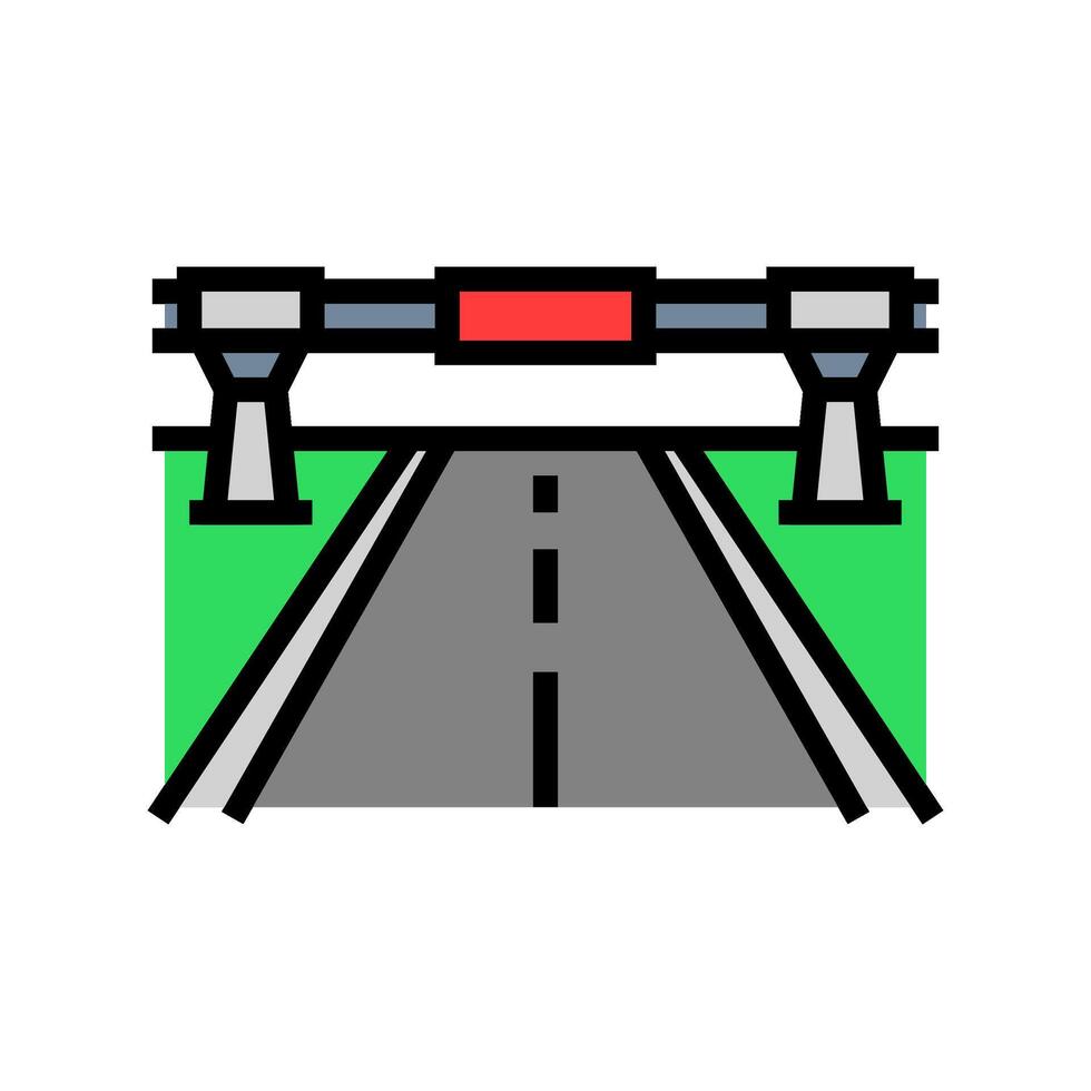 overpass highway road color icon illustration vector