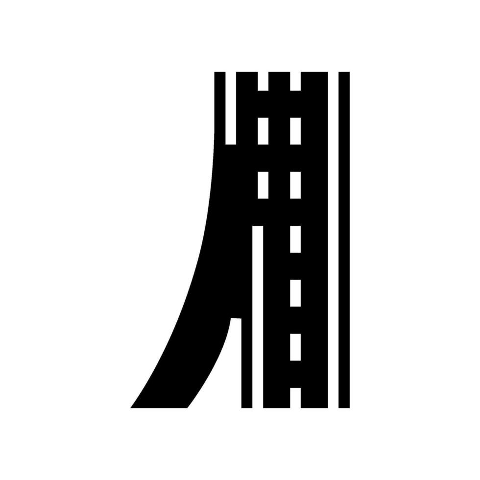 entrance highway road glyph icon illustration vector