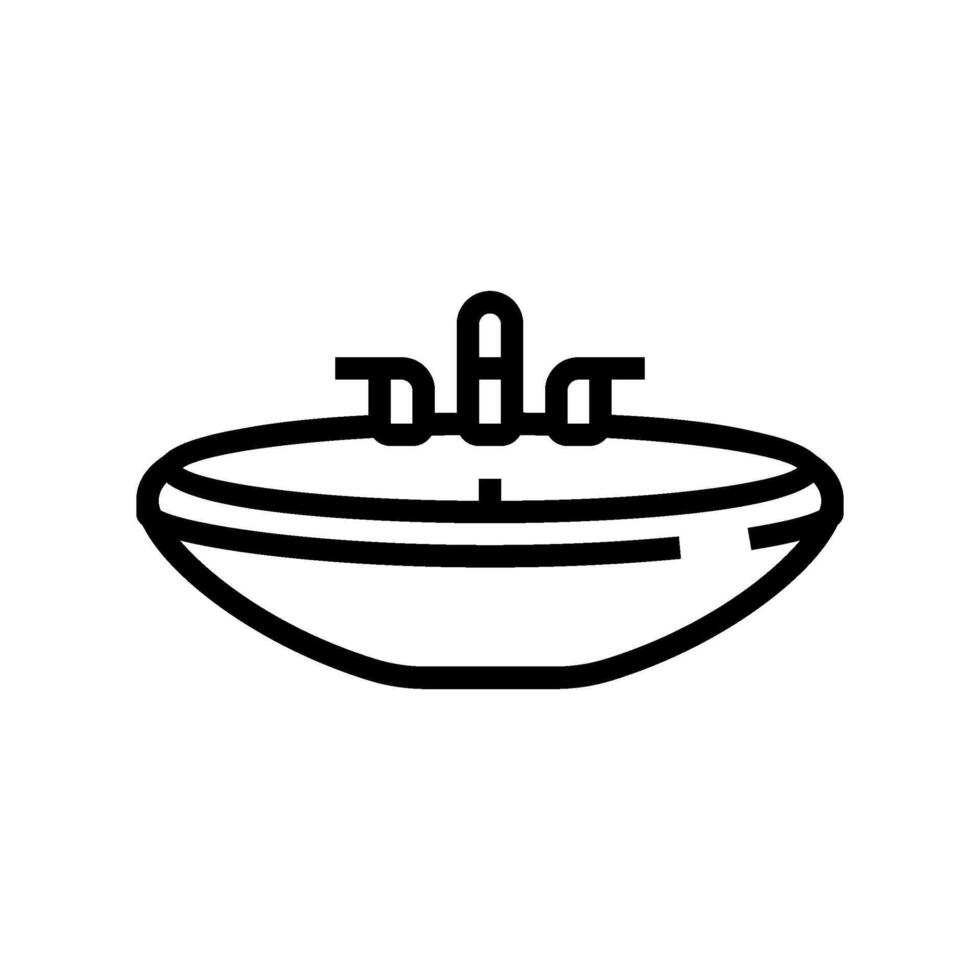 porcelain sink line icon illustration vector