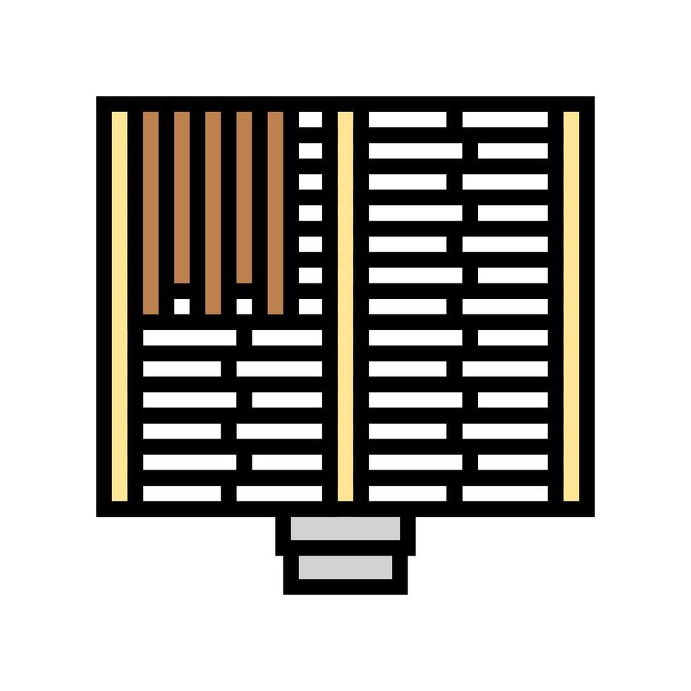 floor joists wood frame house color icon illustration vector