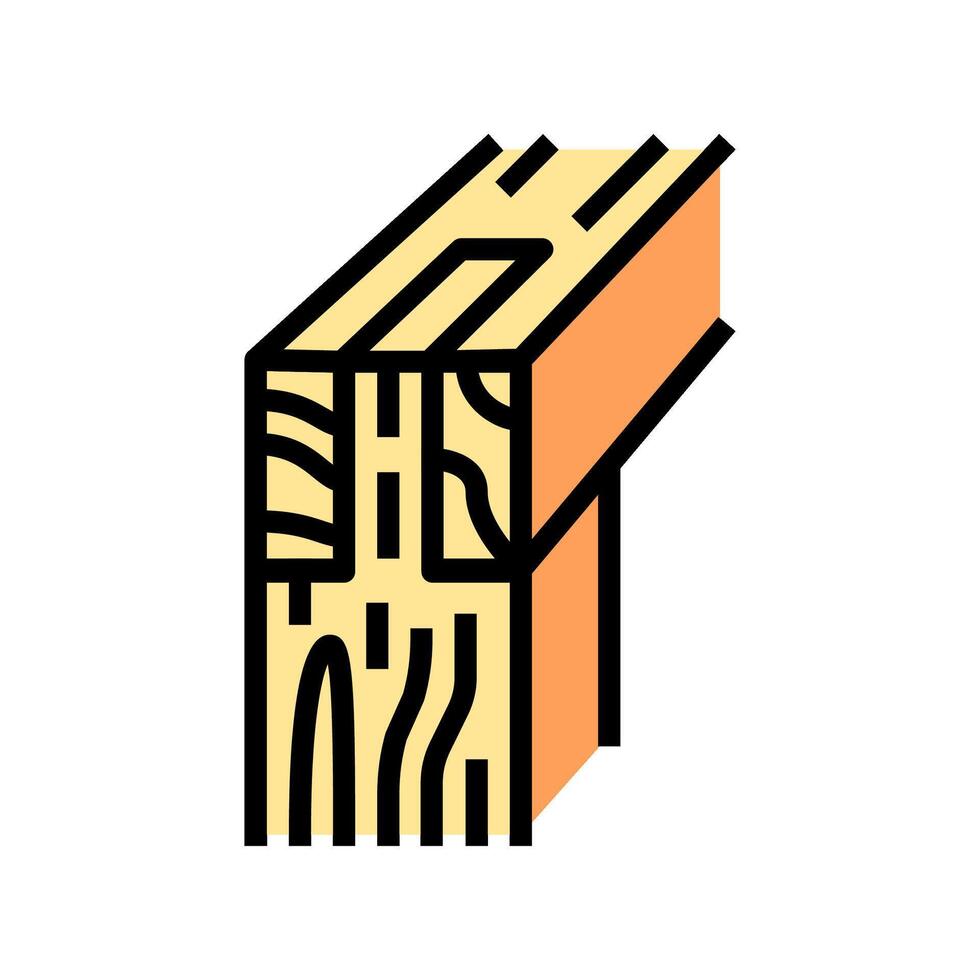 jointing wood frame house color icon illustration vector