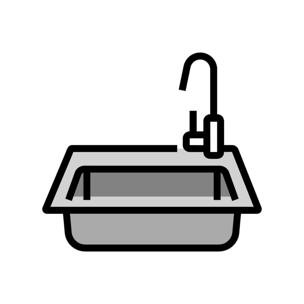 sink faucet color icon illustration vector