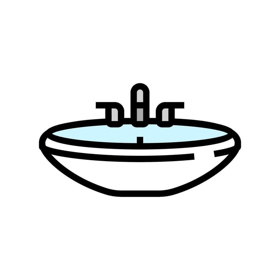 porcelain sink color icon illustration vector