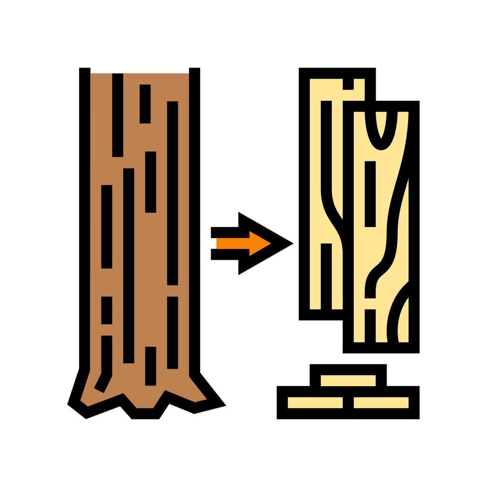 wood cutting frame construction color icon illustration vector