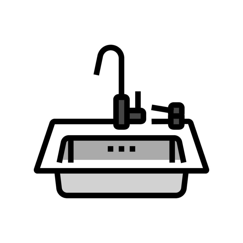 soap dispenser on sink color icon illustration vector