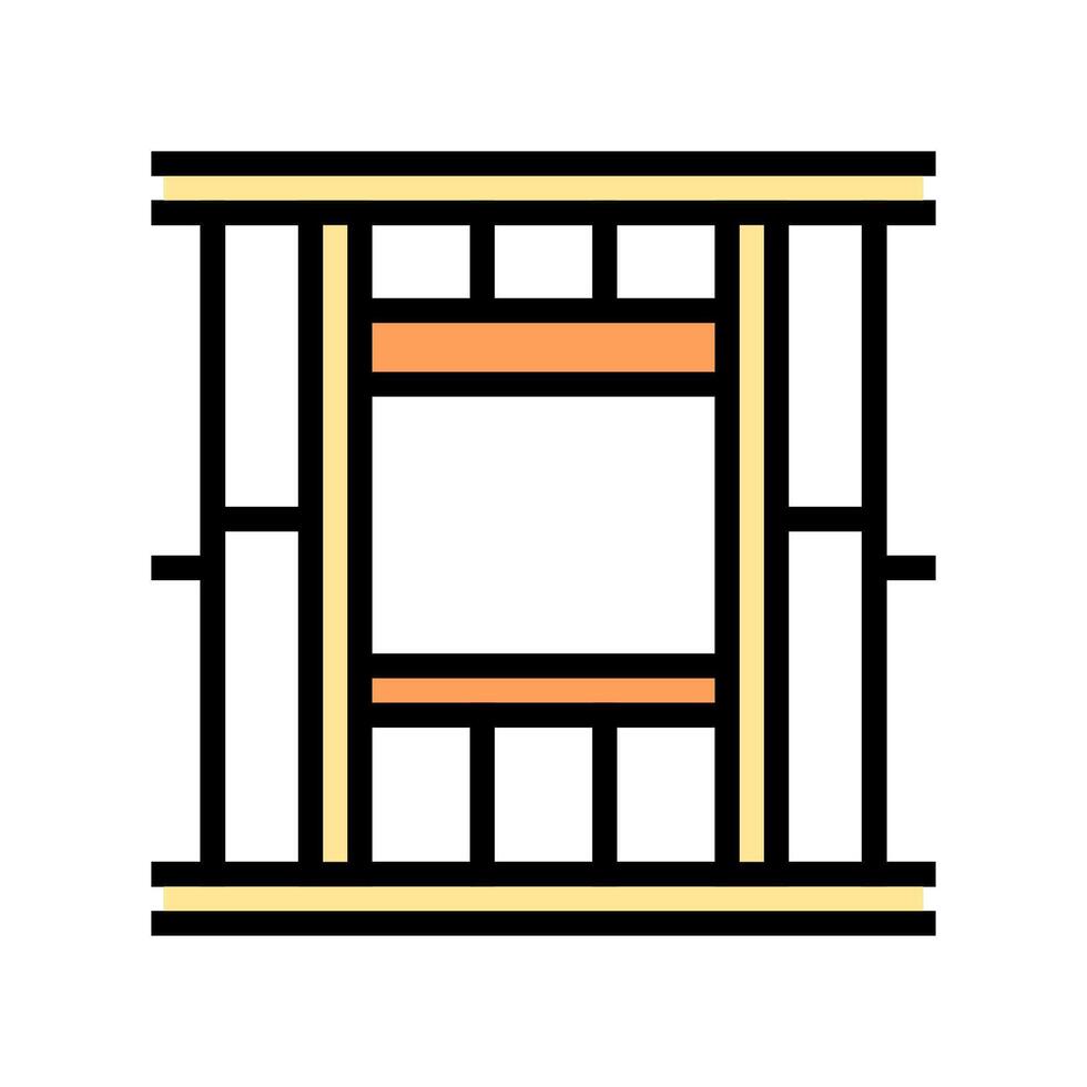 window frames wood frame house color icon illustration vector