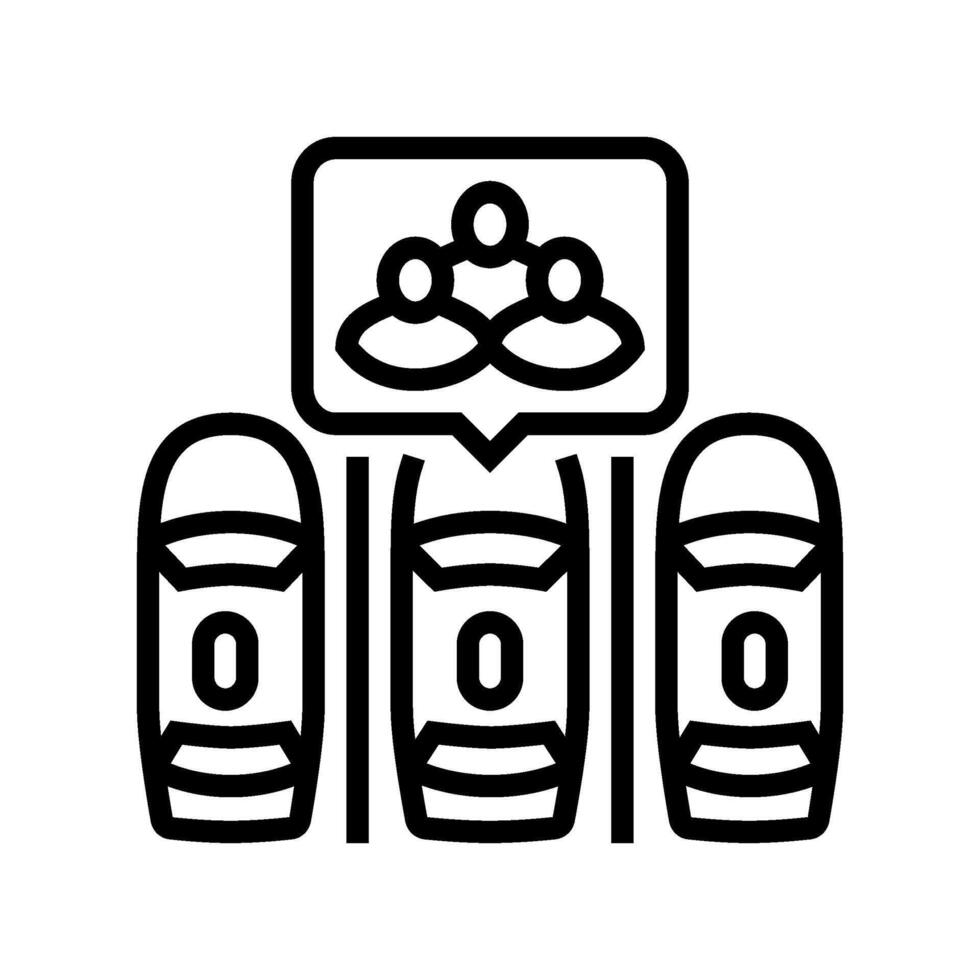 service area car share line icon illustration vector