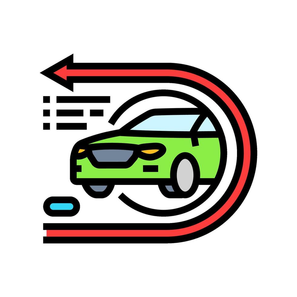 return process car share service color icon illustration vector