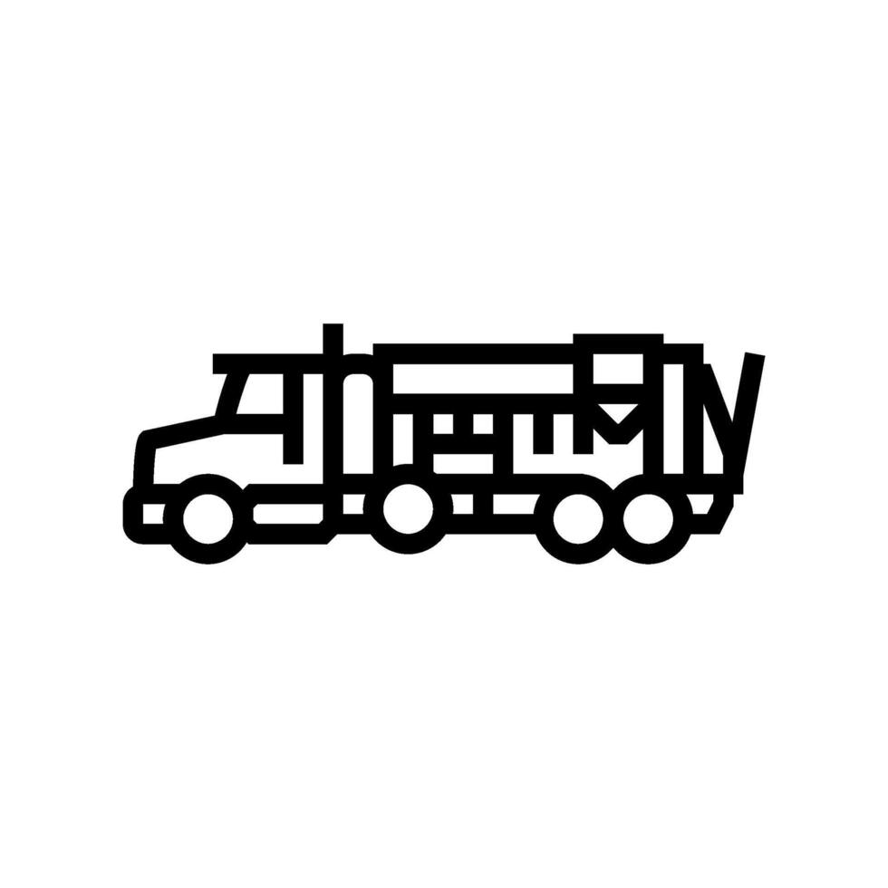 concrete mixer truck cement production line icon illustration vector