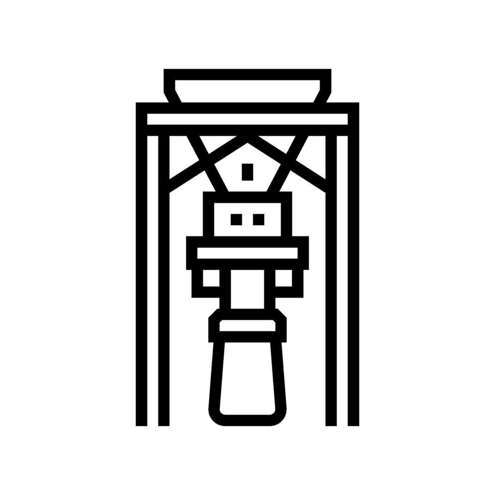 bagging machine cement production line icon illustration vector